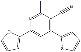 2-Methyl-4-(2-thienyl)-6-(2-furyl)pyridine-3-carbonitrile Struktur