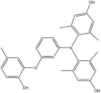 N,N-Bis(4-hydroxy-2,6-dimethylphenyl)-3-(2-hydroxy-5-methylphenoxy)benzenamine Struktur