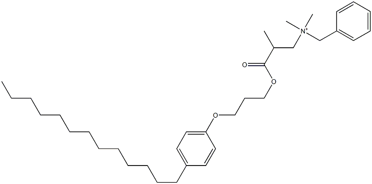 N,N-Dimethyl-N-benzyl-N-[2-[[3-(4-tridecylphenyloxy)propyl]oxycarbonyl]propyl]aminium Struktur