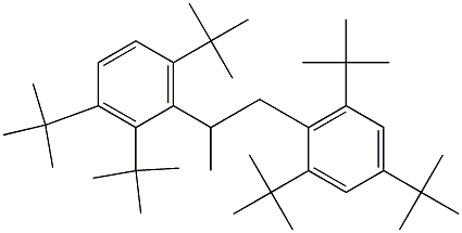 2-(2,3,6-Tri-tert-butylphenyl)-1-(2,4,6-tri-tert-butylphenyl)propane Struktur