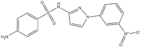 N-[1-(3-Nitrophenyl)-1H-pyrazol-3-yl]-4-aminobenzenesulfonamide Struktur