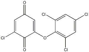 2-(2,4,6-Trichlorophenoxy)-6-chloro-1,4-benzoquinone Struktur