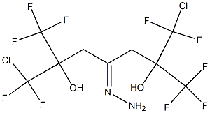 1,7-Dichloro-2,6-dihydroxy-2,6-bis(trifluoromethyl)-1,1,7,7-tetrafluoro-4-heptanone hydrazone Struktur