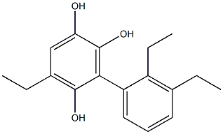 5-Ethyl-3-(2,3-diethylphenyl)benzene-1,2,4-triol Struktur