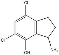 3-Amino-2,3-dihydro-5,7-dichloro-1H-inden-4-ol Struktur