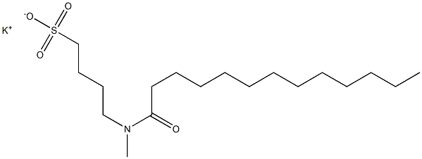 4-(N-Tridecanoyl-N-methylamino)-1-butanesulfonic acid potassium salt Struktur