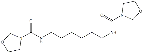 N,N'-(1,6-Hexanediyl)bis(oxazolidine-3-carboxamide) Struktur