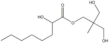 2-Hydroxyoctanoic acid 2,2-bis(hydroxymethyl)propyl ester Struktur