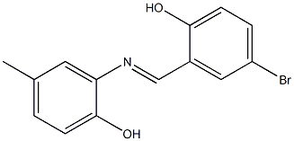 N-(2-Hydroxy-5-methylphenyl)(2-hydroxy-5-bromophenyl)methanimine Struktur