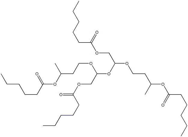 2,2'-[Oxybis(2,1-ethanediyloxy)]bis(ethanol hexanoate) Struktur