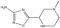 3-Amino-5-(4-methylpiperazin-2-yl)-1,2,4-oxadiazole Struktur