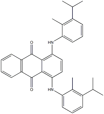 1,4-Bis[2-methyl-3-(1-methylethyl)phenylamino]-9,10-anthracenedione Struktur