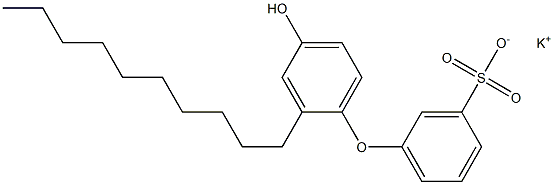 4'-Hydroxy-2'-decyl[oxybisbenzene]-3-sulfonic acid potassium salt Struktur