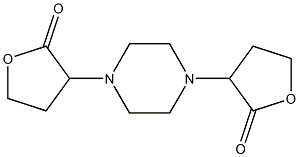 3,3'-(1,4-Piperazinediyl)bis[dihydro-2(3H)-furanone] Struktur