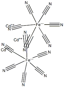 Cadmium hexacyanoferrate(III) Struktur