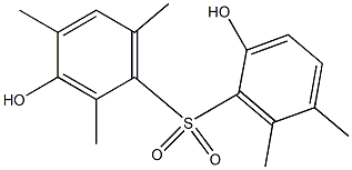 2',3-Dihydroxy-2,4,5',6,6'-pentamethyl[sulfonylbisbenzene] Struktur