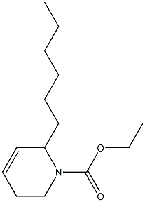 6-Hexyl-1,2,3,6-tetrahydropyridine-1-carboxylic acid ethyl ester Struktur