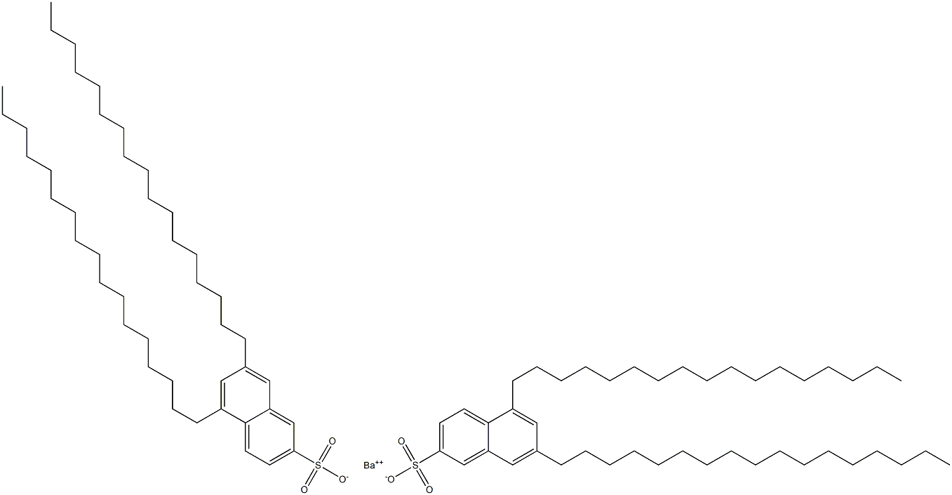 Bis(5,7-diheptadecyl-2-naphthalenesulfonic acid)barium salt Struktur