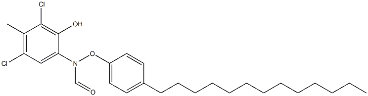 2-(4-Tridecylphenoxyformylamino)-4,6-dichloro-5-methylphenol Struktur