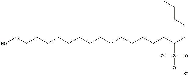 21-Hydroxyhenicosane-6-sulfonic acid potassium salt Struktur