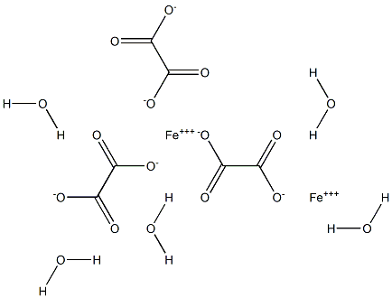 Iron(III) oxalate pentahydrate Struktur