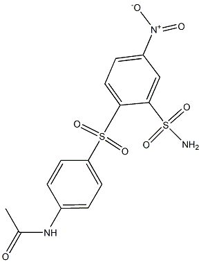 N-[4-[(4-Nitro-2-sulfamoylphenyl)sulfonyl]phenyl]acetamide Struktur