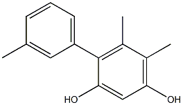 5,6-Dimethyl-4-(3-methylphenyl)benzene-1,3-diol Struktur