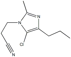 5-Chloro-1-(2-cyanoethyl)-2-methyl-4-propyl-1H-imidazole Struktur