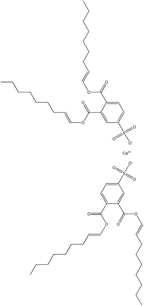 Bis[3,4-di(1-nonenyloxycarbonyl)benzenesulfonic acid]calcium salt Struktur