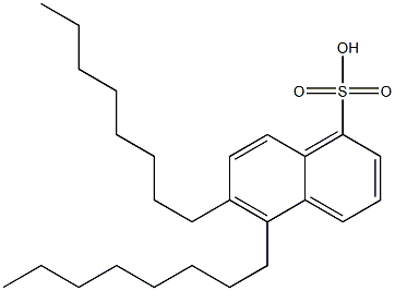 5,6-Dioctyl-1-naphthalenesulfonic acid Struktur