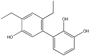 4',6'-Diethyl-1,1'-biphenyl-2,3,3'-triol Struktur