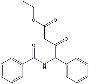 4-Benzoylamino-4-phenyl-3-oxobutyric acid ethyl ester Struktur