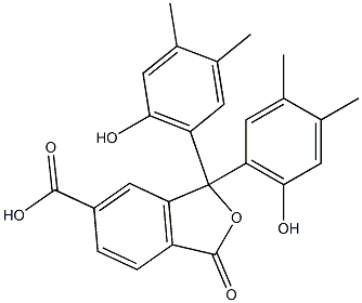 1,3-Dihydro-1,1-bis(6-hydroxy-3,4-dimethylphenyl)-3-oxoisobenzofuran-6-carboxylic acid Struktur