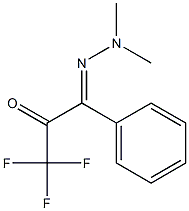 1,1,1-Trifluoro-3-phenyl-3-(2,2-dimethylhydrazono)-2-propanone Struktur