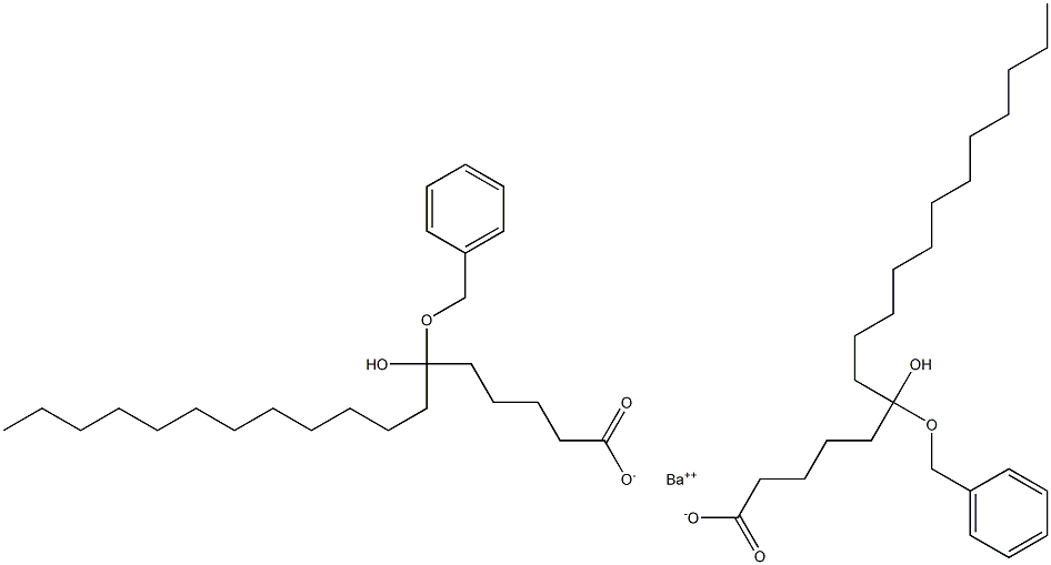 Bis(6-benzyloxy-6-hydroxystearic acid)barium salt Struktur