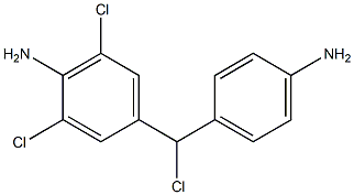 (4-Aminophenyl)(3,5-dichloro-4-aminophenyl)chloromethane Struktur