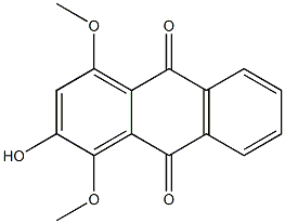 1,4-Dimethoxy-2-hydroxy-9,10-anthraquinone Struktur