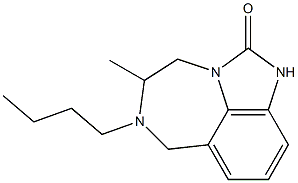 4,5,6,7-Tetrahydro-5-methyl-6-butylimidazo[4,5,1-jk][1,4]benzodiazepin-2(1H)-one Struktur