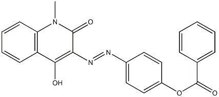 3-(4-Benzoyloxyphenylazo)-1-methyl-4-hydroxyquinolin-2(1H)-one Struktur