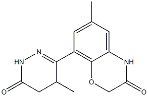 6-Methyl-8-[(1,4,5,6-tetrahydro-4-methyl-6-oxopyridazin)-3-yl]-4H-1,4-benzoxazin-3(2H)-one Struktur