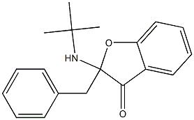 2-Benzyl-2-(tert-butylamino)benzofuran-3(2H)-one Struktur