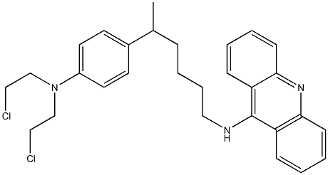 9-[5-[4-[Bis(2-chloroethyl)amino]phenyl]hexylamino]acridine Struktur