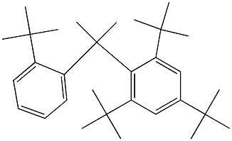 2-(2,4,6-Tri-tert-butylphenyl)-2-(2-tert-butylphenyl)propane Struktur