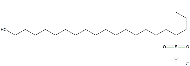 21-Hydroxyhenicosane-5-sulfonic acid potassium salt Struktur