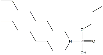 N,N-Dioctylamidophosphoric acid hydrogen propyl ester Struktur