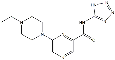 N-(1H-Tetrazol-5-yl)-6-(4-ethyl-1-piperazinyl)pyrazine-2-carboxamide Struktur