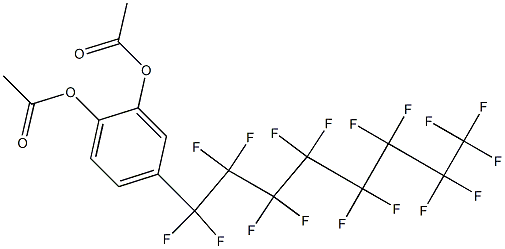 4-(Heptadecafluorooctyl)benzene-1,2-diol diacetate Struktur