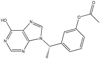 9-[(S)-1-(3-Acetyloxyphenyl)ethyl]-9H-purin-6-ol Struktur