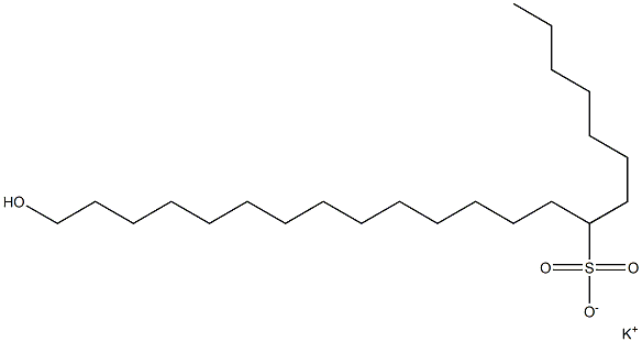 22-Hydroxydocosane-8-sulfonic acid potassium salt Struktur