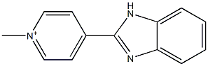 1-Methyl-4-(1H-benzimidazol-2-yl)pyridinium Struktur